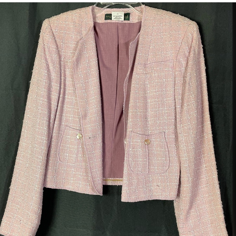 Light pink Harve Bernard tweed blazer